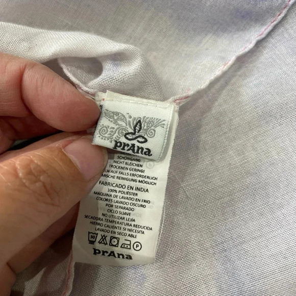 Prana Scarf 100% Polyester Pink and Purple - Picture 3 of 3